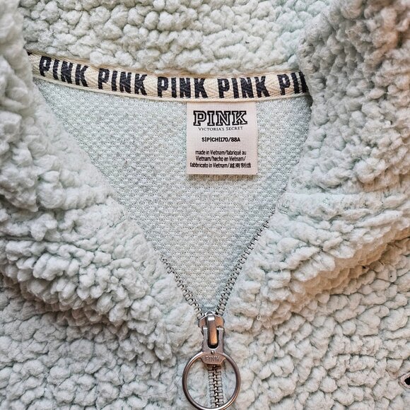 Victoria's Secret PINK Sherpa Quarter Zip Pullover - Size S - Picture 6 of 6